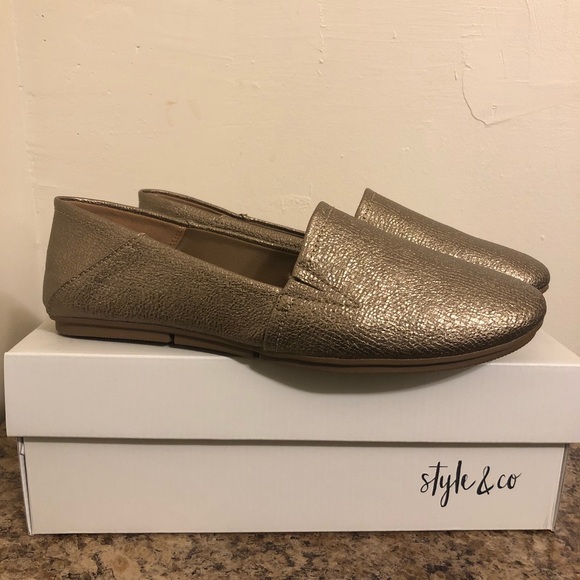 Style & Co. Shoes - Gold slip on flats